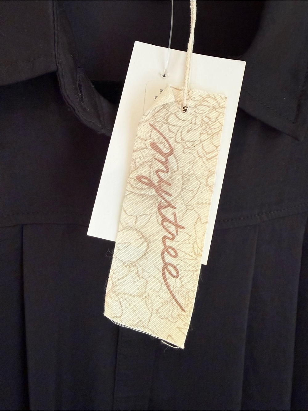 Mystree Black Button Down Shirt *NEW WITH TAGS* - Picture 7 of 8
